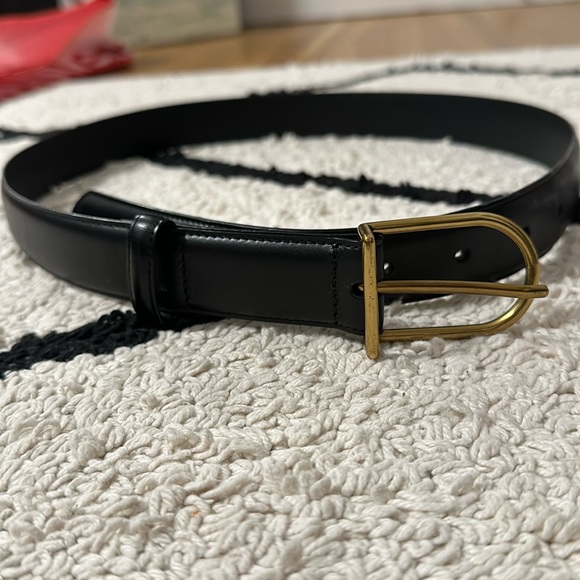 Aritzia Accessories - ALXILIARY Aritzia Black Leather Belt Size Small